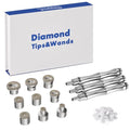 12 Tips Microdermabrasion Tips Set for Skin Rejuvenation - Diamond Dermabrasion Replacement Heads