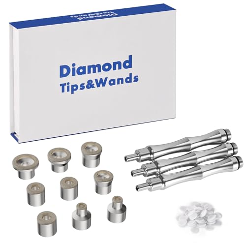 12 Tips Microdermabrasion Tips Set for Skin Rejuvenation - Diamond Dermabrasion Replacement Heads