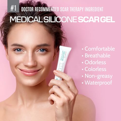 Scar Cream for Keloid Bump Removal: Professional Silicone Gel for Keloids, Acne Scars, Stretch Marks, C-Section & Burn Marks ? Old & New Scar Care Treatment, 1 oz