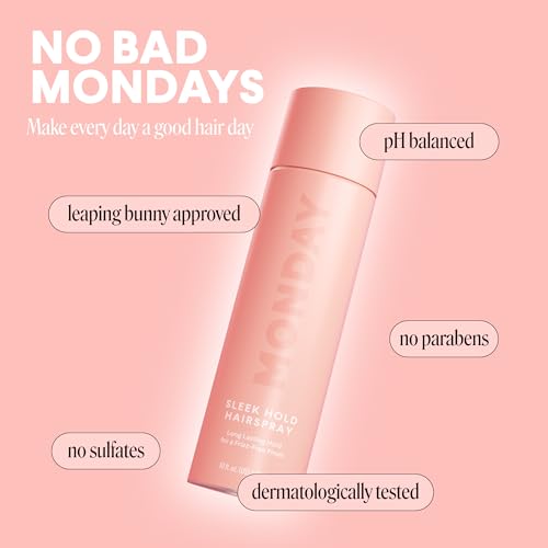 MONDAY HAIRCARE SLEEK HOLD Hairspray for long-lasting finish 10 oz (2 Pack)