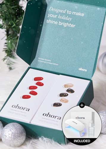 Semi Cured Gel Nail Strips Christmas Gift Set - Long Lasting & Salon-Quality