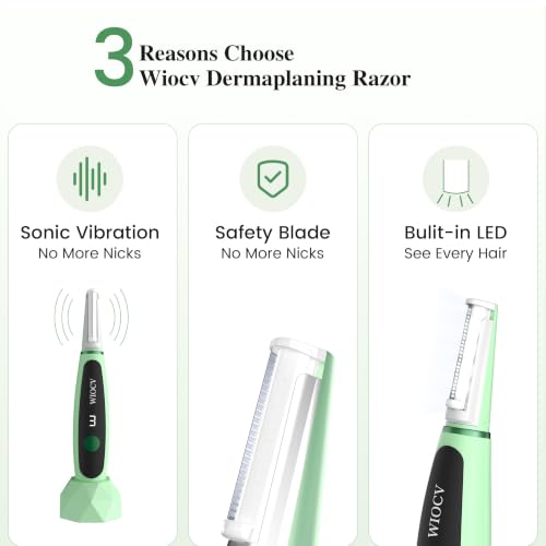 Electric Dermaplane Razor for Women Face - Green Variation