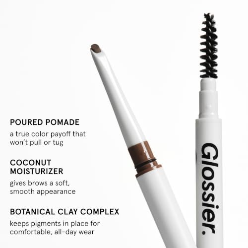 Eyebrow Pencil for Women Men - Precise 2-in-1 Brow Definer in Cool Dark Brown - Sculpt & Fill