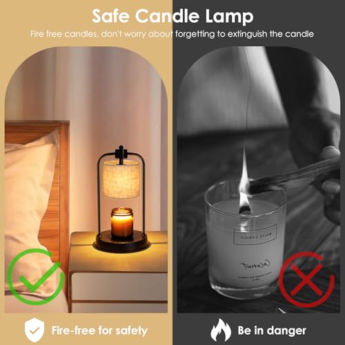 Electric Candle Warmer Lamp with Timer & Dimmable Light - Wax Melts & Jar Candles
