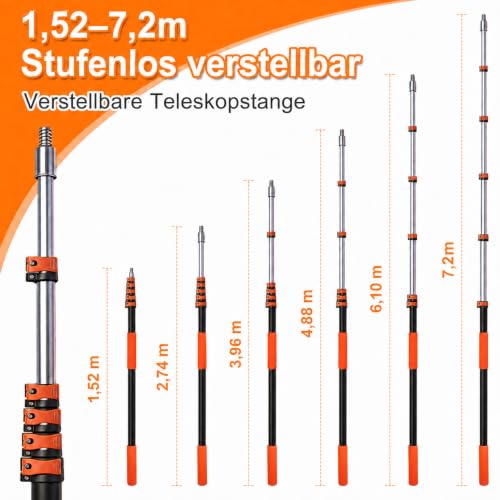 30FT Window Washing Kit with Telescopic Extension Pole and Squeegee - Variations 5-24FT