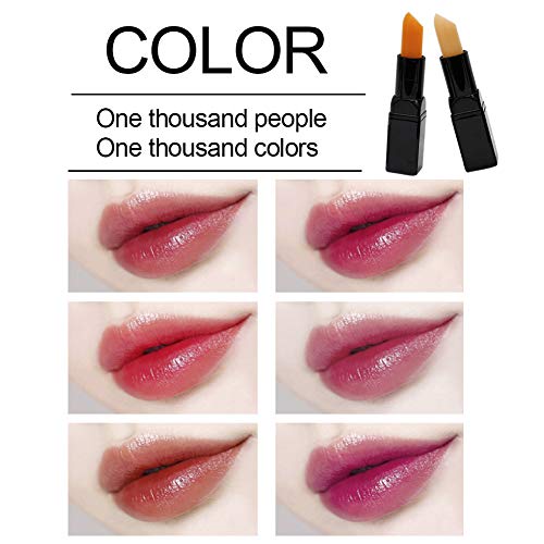 Moisturizing Color Change Lipstick, Natural Nourishing Mood Lip Stick Moisturizer Lip Gloss Balm with Vitamin E for Dry & Chapped Lips Valentine's Day Gift