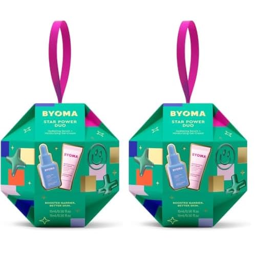 BYOMA Star Power Duo (2-Piece Kit) - Skincare Gift Set with Hydrating Serum 15mL & Moisturizing Gel Cream 15mL - Skin Barrier Repair Face Serum & Moisturizer (Pack of 2)