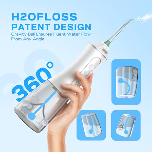 Cordless Water Dental Flosser with 5 Modes & 300ML Tank – Rechargeable Oral Irrigator for Teeth & Gums