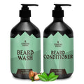 Beard Shampoo & Conditioner Set - Tea Tree & Biotin, Paraben & Sulfate Free, 10oz