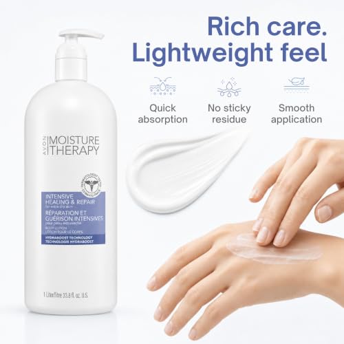 AVON Moisture Therapy Intensive Healing & Repair Body Lotion 33.8 oz - Unscented, Hypoallergenic