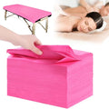 Disposable Massage Table Sheets 100 Pcs Pink 31x71 Inches - Soft & Waterproof