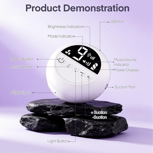 Diamond Micro-dermabrasion Machine, 2 in 1 Dermabrasion Facial Machine for Exfoliation & Blackhead Removal, Home Use Facial Skin Care Device