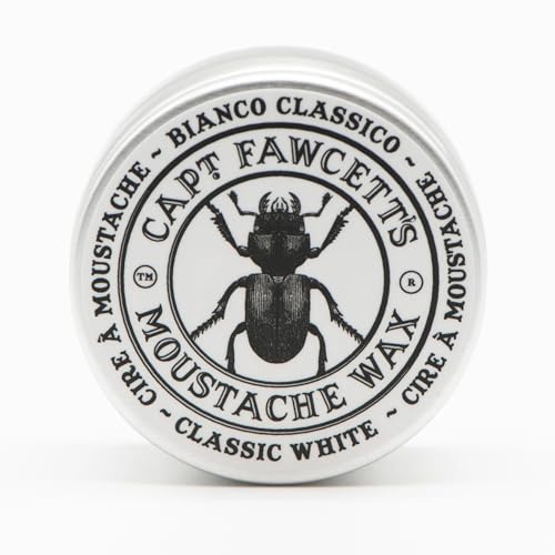 Captain Fawcett Bianco Classico Moustache Wax 15ml - Silver and White Beard Styling