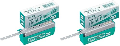 Feather Artist Club ProLight Razor Blades Pack of 20 - Light, Sharp, Skin-Friendly