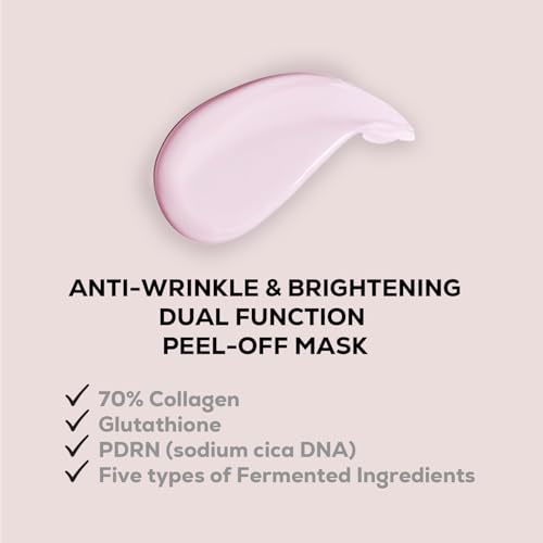 Korean Collagen Glow Mask with PDRN & Glutathione - Hydrating Peel-Off for Firming & Radiance