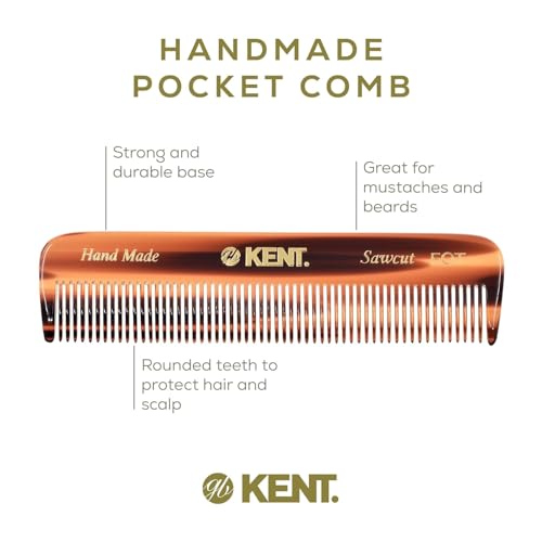 3-Piece Beard Grooming Kit - Small Comb & Hair Brush Set for Travel & Home