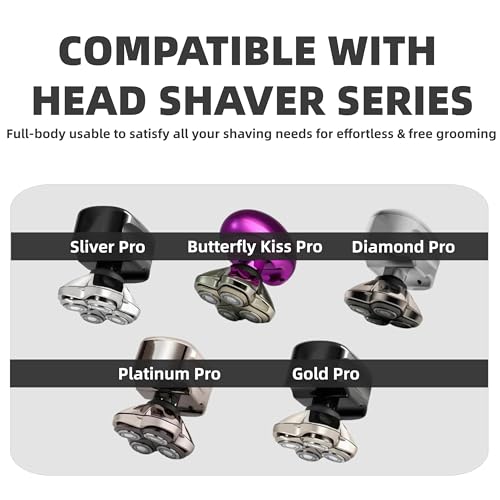 Replacement Blade Set for Electric Shavers - 4 Head Floating Titanium Foil Compatible with Skull Shaver Series Gold PRO Silver PRO Platinum PRO Butterfly Kiss PRO