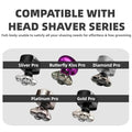 Replacement Blade Set for Electric Shavers - 4 Head Floating Titanium Foil Compatible with Skull Shaver Series Gold PRO Silver PRO Platinum PRO Butterfly Kiss PRO