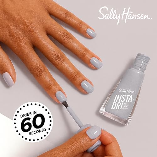 Sally Hansen Insta-Dri Hershey Kisses Nail Polish | Quick Dry, Long Lasting, Streak-Free Shine | Opaque, Glitter | 726 Giving KISSES | Light Gray Nail Color