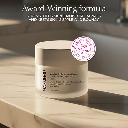 NassifMD Skin Barrier Protection Cream with Centella Asiatica - Healing Moisturizer for Sensitive & Post-Treatment Skin - Reduces Redness, Plumps Fine Lines