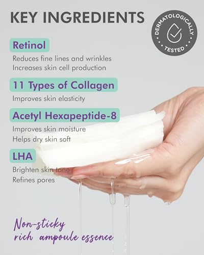 Korean Retinol + LHA Sheet Mask Dispenser - 36 Count, Vari of 01 Retinol