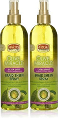 African Pride Braid Sheen Extra Spray 12oz Pack of 2 - Hair Nourishing & Shine