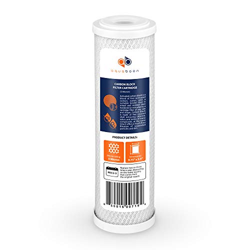 20 Pack 5 Micron 10x2.5 Water Filter Cartridges Sediment & Carbon Replacement Set