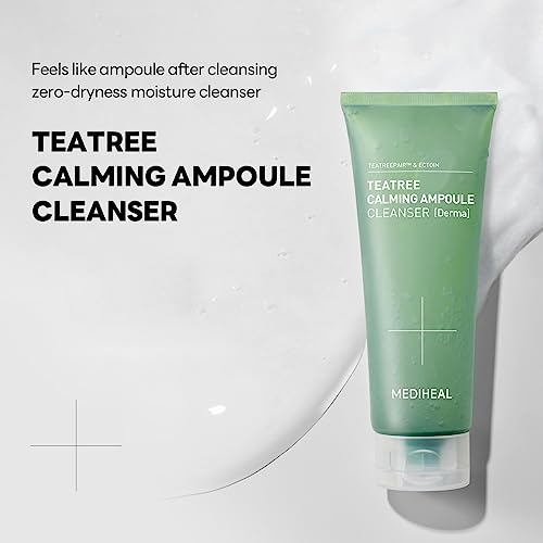 MEDIHEAL Tea Tree Calming Ampoule Cleanser Set - Sensitive Skin, Moisturizing, 2 Sizes – Ampoule Texture, pH Balanced