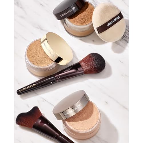 Laura Mercier Foundation and Finishing Powder Face Brushes, Use to Apply Color and Contour, Designed for Expert, Even and Smooth Application