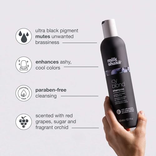 Milk_Shake Icy Blond Shampoo 33.8 Fl Oz - Neutralizes Brass for Ash Blonde Hair