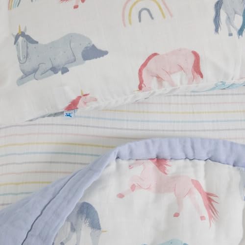 Little Unicorn Unicorns 3-Piece Toddler Bedding Set — Includes Comforter, Crib Sheet & Pillowcase