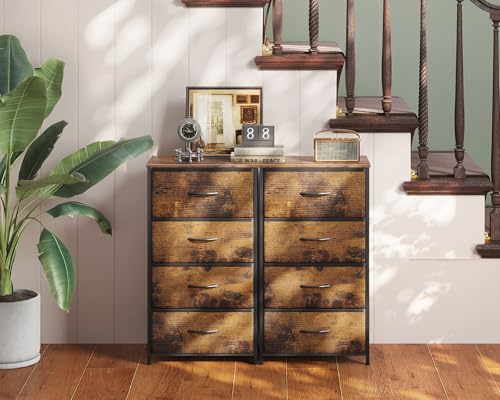 Small Vintage Dresser with 4 Storage Drawers - Compact Bedroom Storage