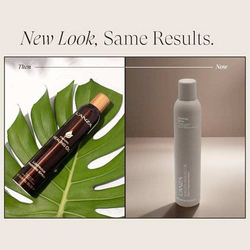 L'ANZA Keratin Healing Oil Finishing Spray For Hair Strong Flexible Hold, Humidity Resistant, Adds Lustrous Shine, Brushable, Heat Protection, Color Safe, Sulfate Free (10.6 Fl Oz)