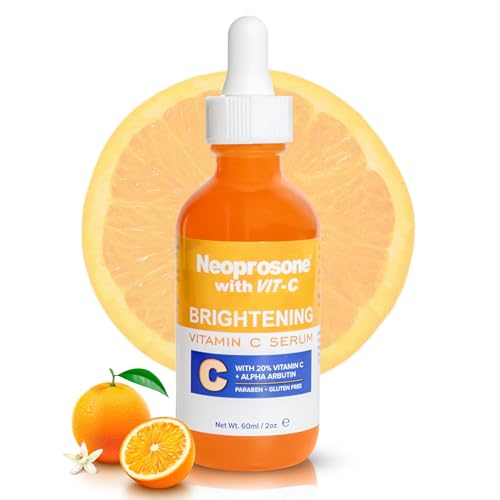 Brightening Face Serum with Alpha Arbutin & Vitamin C - Fade Dark Spots, 2 Fl oz