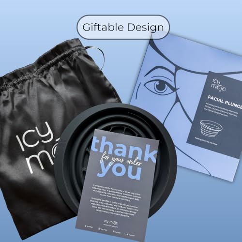 Facial Cold Plunge¢â | Collapsible Silicone Ice Facial Bowl with Built-In Ice Tray | Portable Face Ice Bath for Skin Tightening, Puffiness, Acne Relief & Glow (Soft Pink) (Dark Blue)
