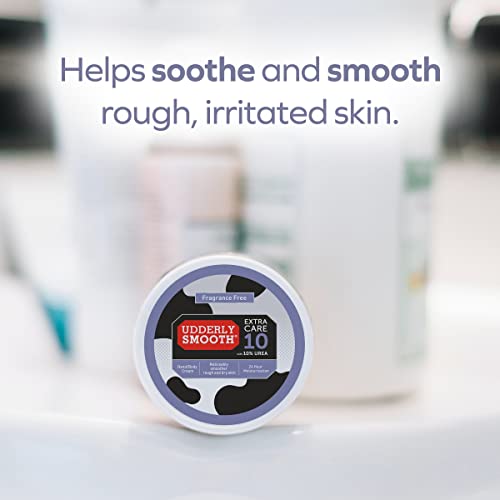 Udderly Smooth Extra Care Hand Body & Foot Cream with 10% Urea - 8 oz Pack of 2 Jar
