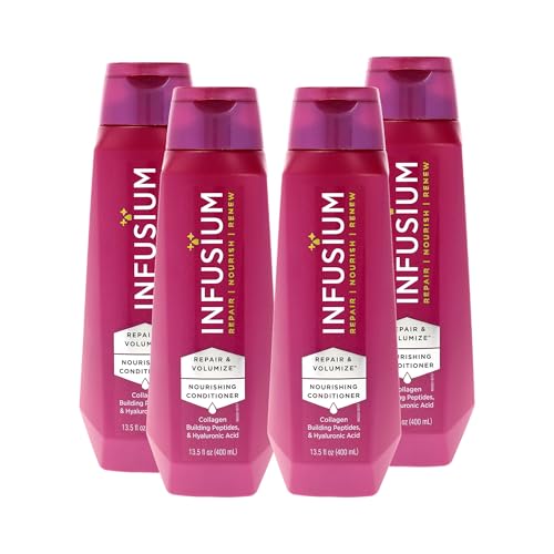 Infusium 23 Repair & Volumize Conditioner 4 Pack - Collagen & Hyaluronic Acid, 3.38 Fl Oz