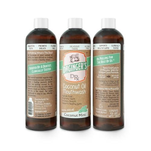 Coconut Oil Toothpaste & Mouthwash Set - Fluoride-Free Oral Care Duo