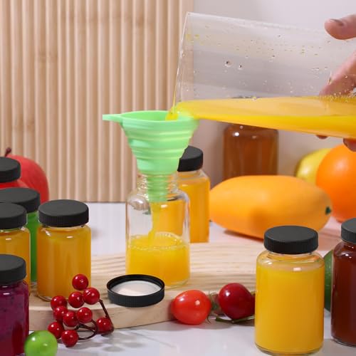 EkkoVla 2 FL.OZ Glass Shot Bottles Pack of 30 with Caps – Reusable Wellness & Travel Containers