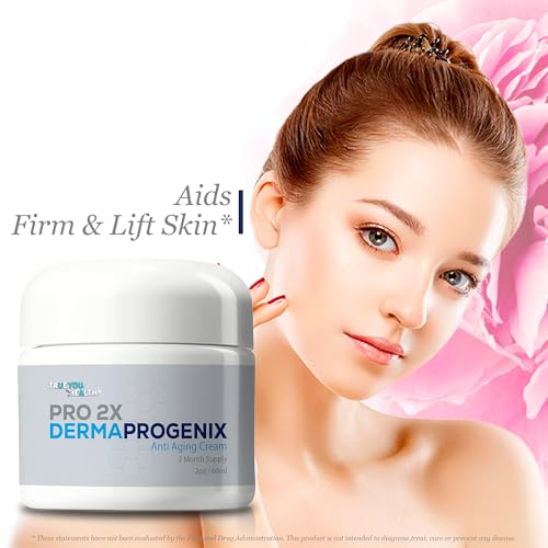 True You Health Derma Progenix Anti-Aging Face Moisturizer with Collagen & Vitamin C - 2 Month Supply