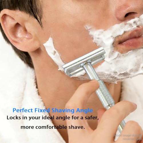 Aggress Variation: KAMPFE CNC Aluminum Double Edge Safety Razor with 5 Blades - Reusable