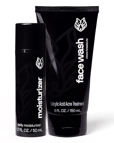 Black Wolf Oily Skin Face Wash & Oil-Free Moisturizer Gel for Men