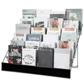 Queekay 6-Tier Metal Magazine & Book Rack - Countertop Display Stand