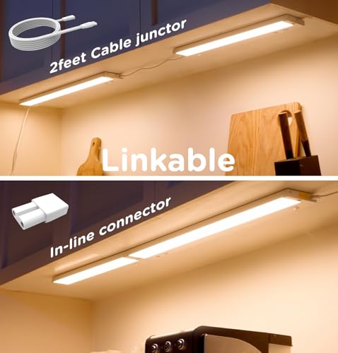 18 Inch White Under Cabinet LED Lighting Pack - 3 Color & Brightness Settings