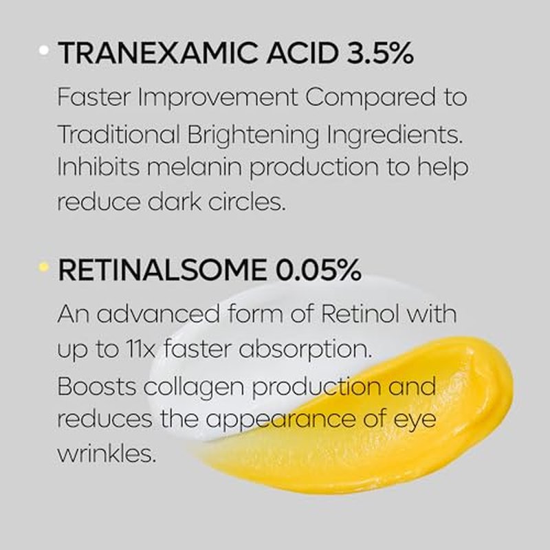 Dr.Melaxin TX Tranexamic Acid Retinalsome Dual Eye Cream with Adenosine Niacinamide for Dark circle Repairing | Daily Anti-Aging Under Eye Care | 50ml - Korean Skin care