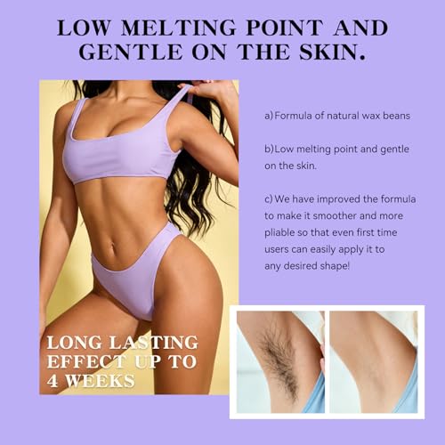 Hard Wax Beads Kit for Hair Removal - Multi-Color 3lbs for Body & Face