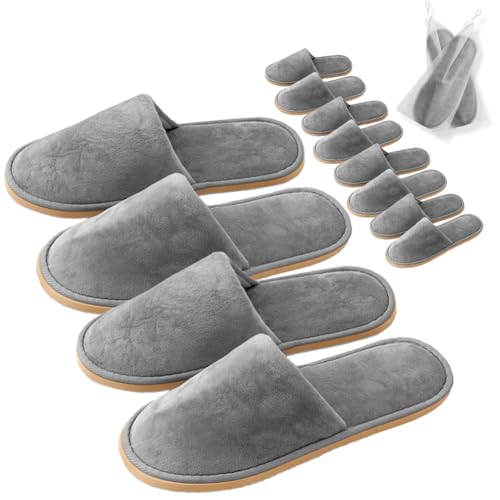 Disposable Spa Slippers 2-6 Pairs Large Grey for Premium Guests