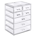 Sorbus 7-Drawer Makeup Organizer with 3 Large and 4 Small Clear Drawers