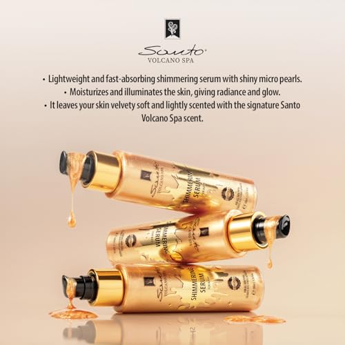 Santo Volcano Body Oil with Glitter & Pearls - Shimmer & Glow 100ml