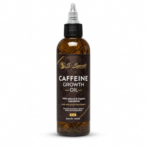 Caffeine Hair Growth Oil 4oz - Nourishing Scalp Treatment with Biotin & Botanical Oils - Variation: 4 Fluid Ounces